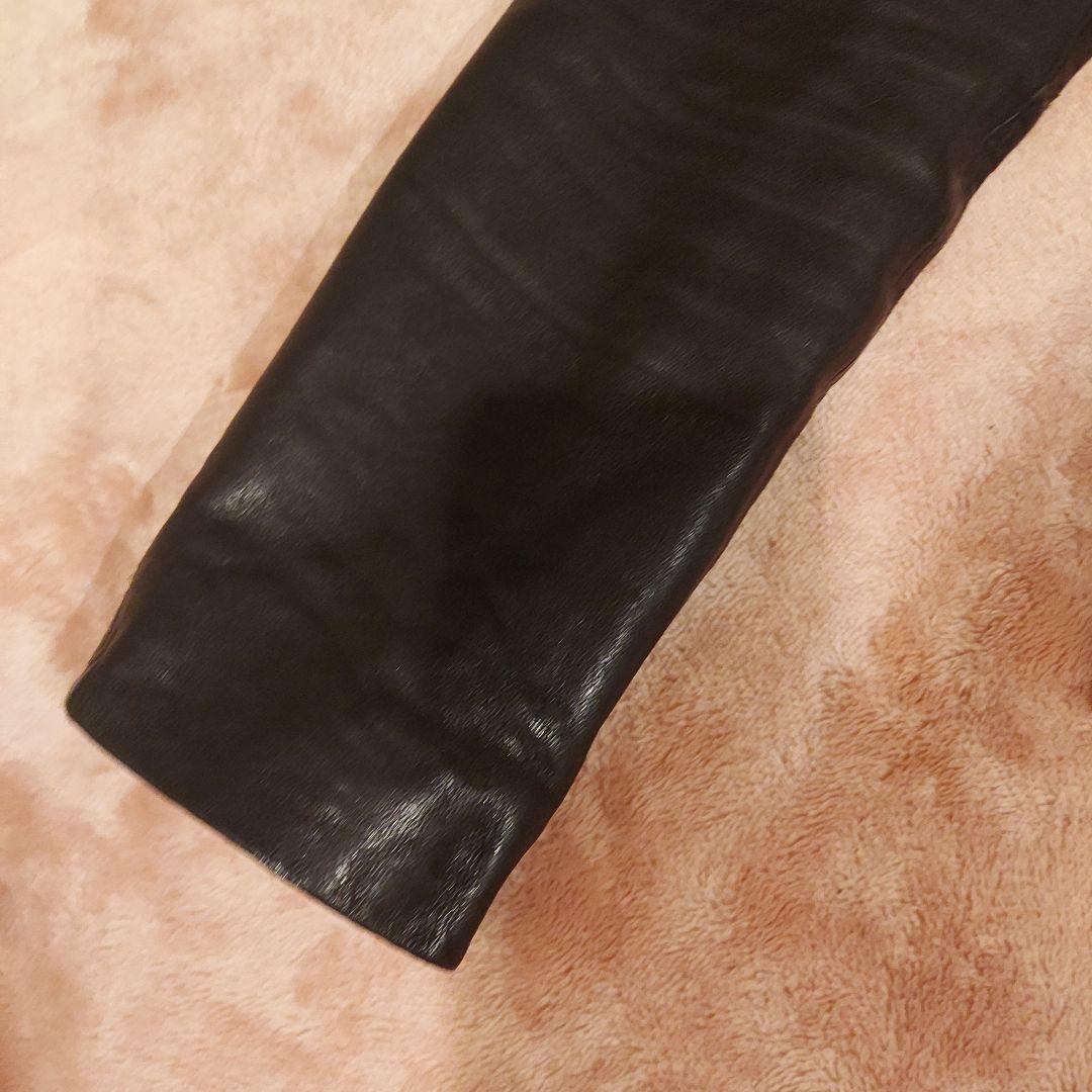 ☆希少美品☆ノーブル NOBLE ソフトラムレザーライダースブルゾン 黒　L