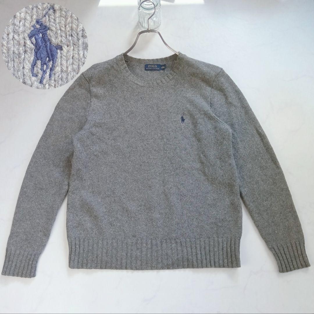 美品✨️ポロ ラルフローレン ニット メリノウール アンゴラ混 ポニー刺繍