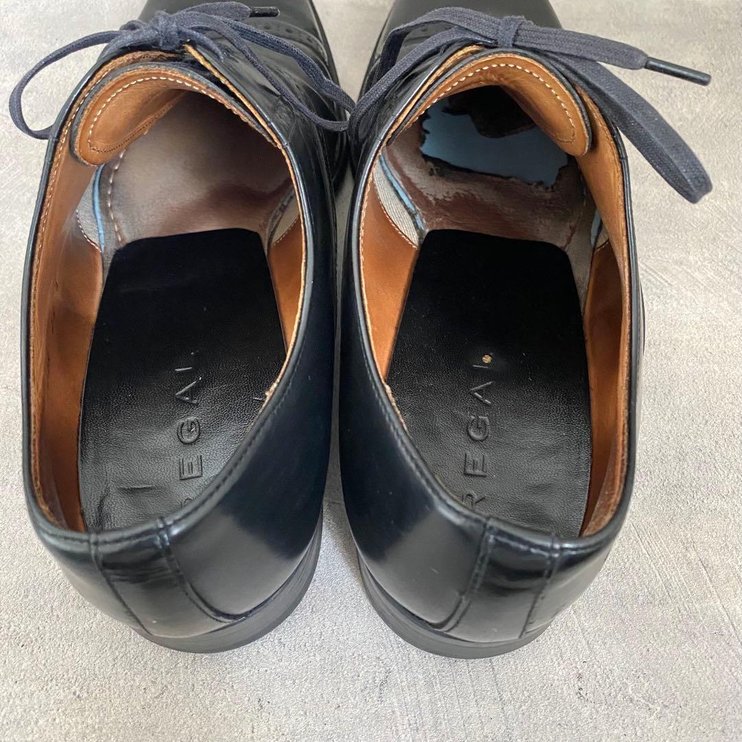 美品 REGAL リーガル パンチドキャップトゥ セミブローグ 122R 黒 美品 REGAL リーガル パンチドキャップトゥ セミブローグ 122R