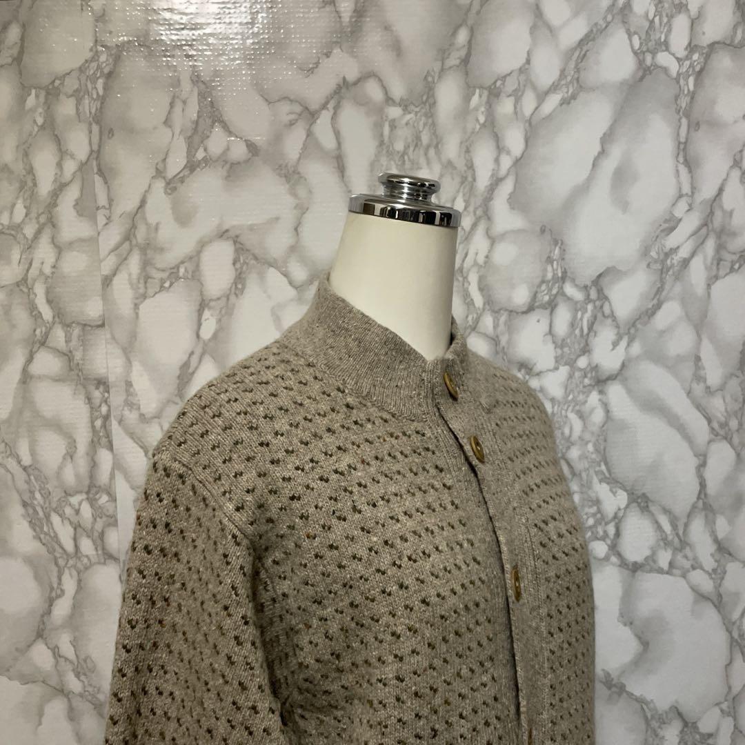 お気に入り steven 美品 alan 本革エルボーパッチ ガーディガン 良デザイン トップス