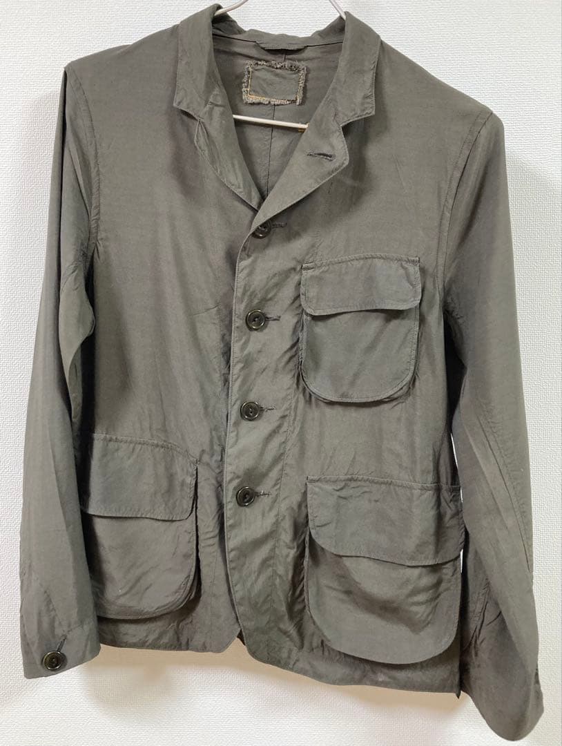 45R レーヨンミリタリージャケット　カーキ
