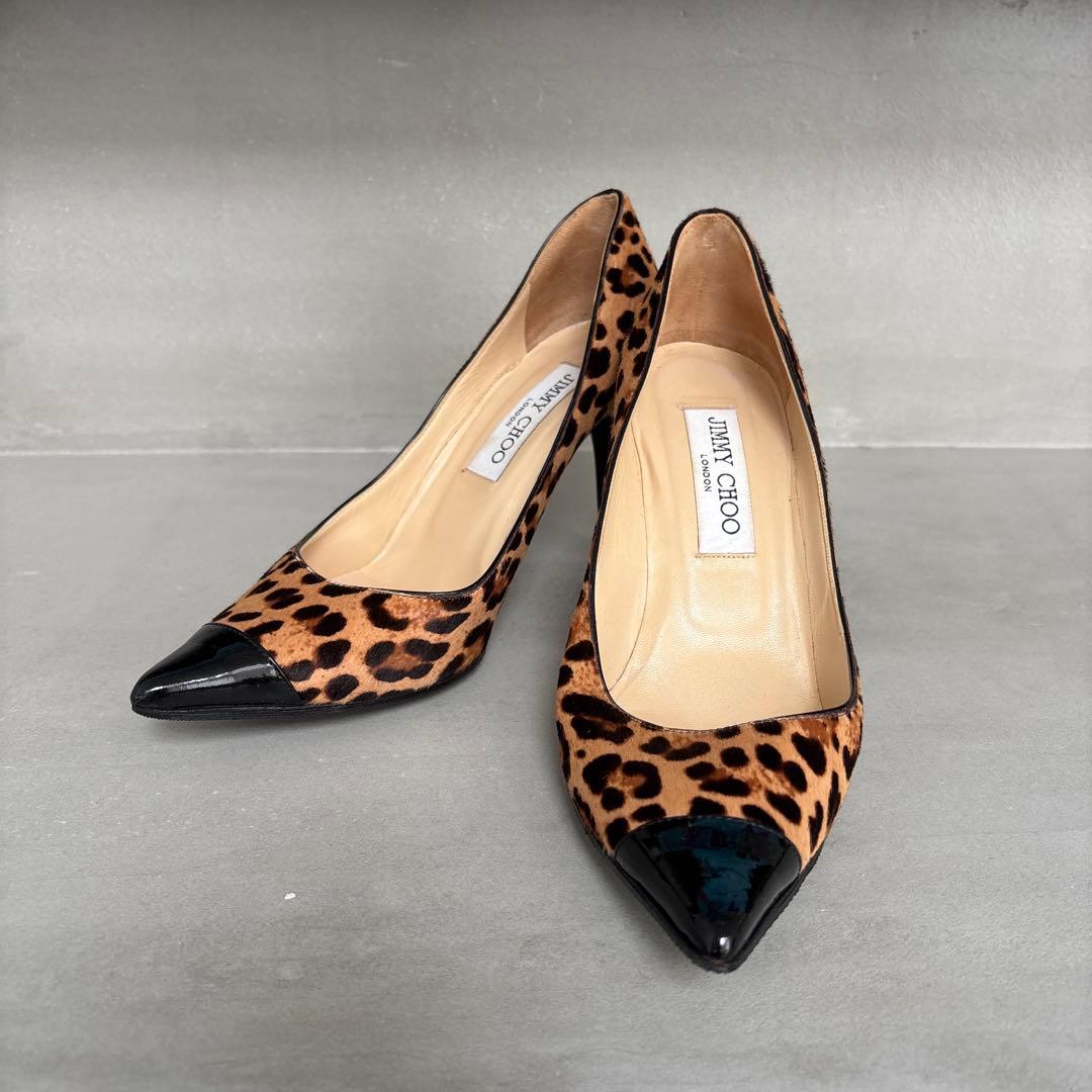 ヒョウ柄 ハイヒール22.5cm・Jimmy