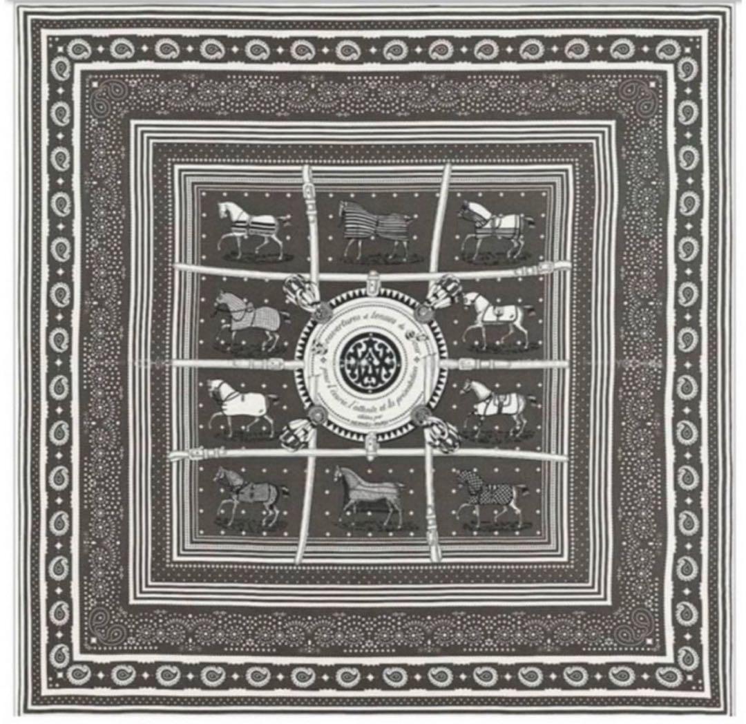 2020SSエルメスカシミヤシルク140 馬着 バンダナカシシルHERMES