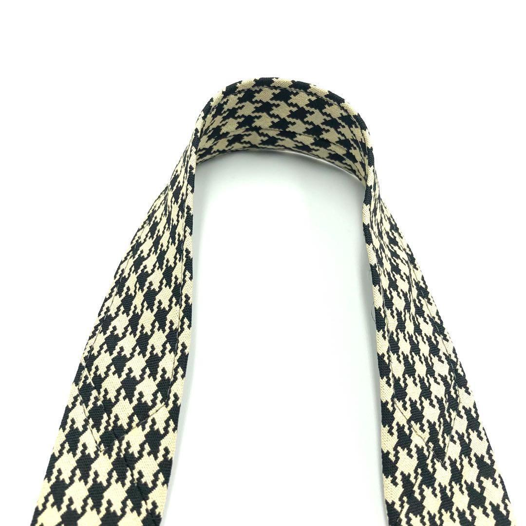 【美品】renoma ネクタイ 千鳥格子柄 千鳥 総柄 アイボリー ブラック