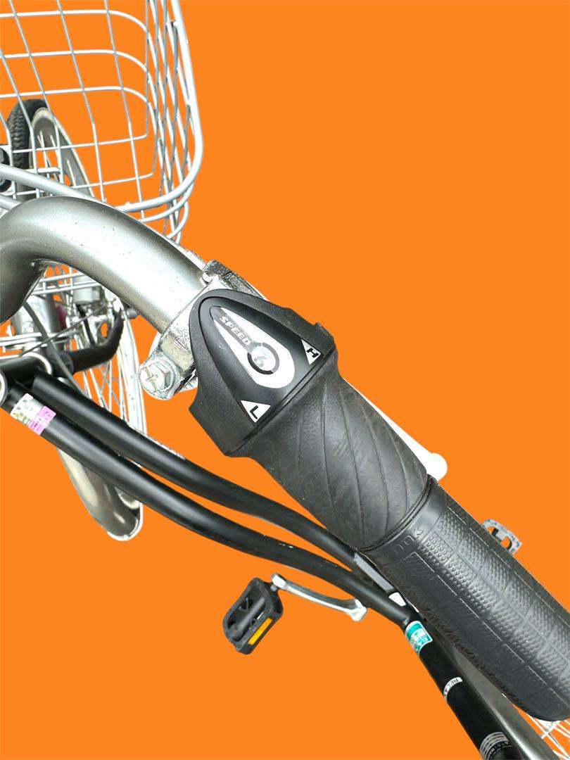 【大阪市周辺限定】シティサイクル ブラック 前カゴ付き