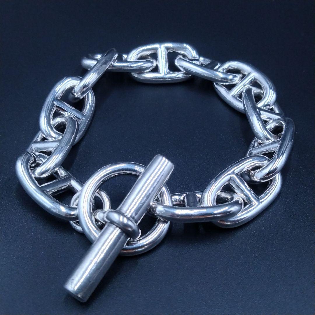 シルバー 925 シェーヌダンクル ブレスレット メンズ アンカー チェーン 銀 シルバー 925 シェーヌダンクル ブレスレット メンズ アンカー チェーン 銀