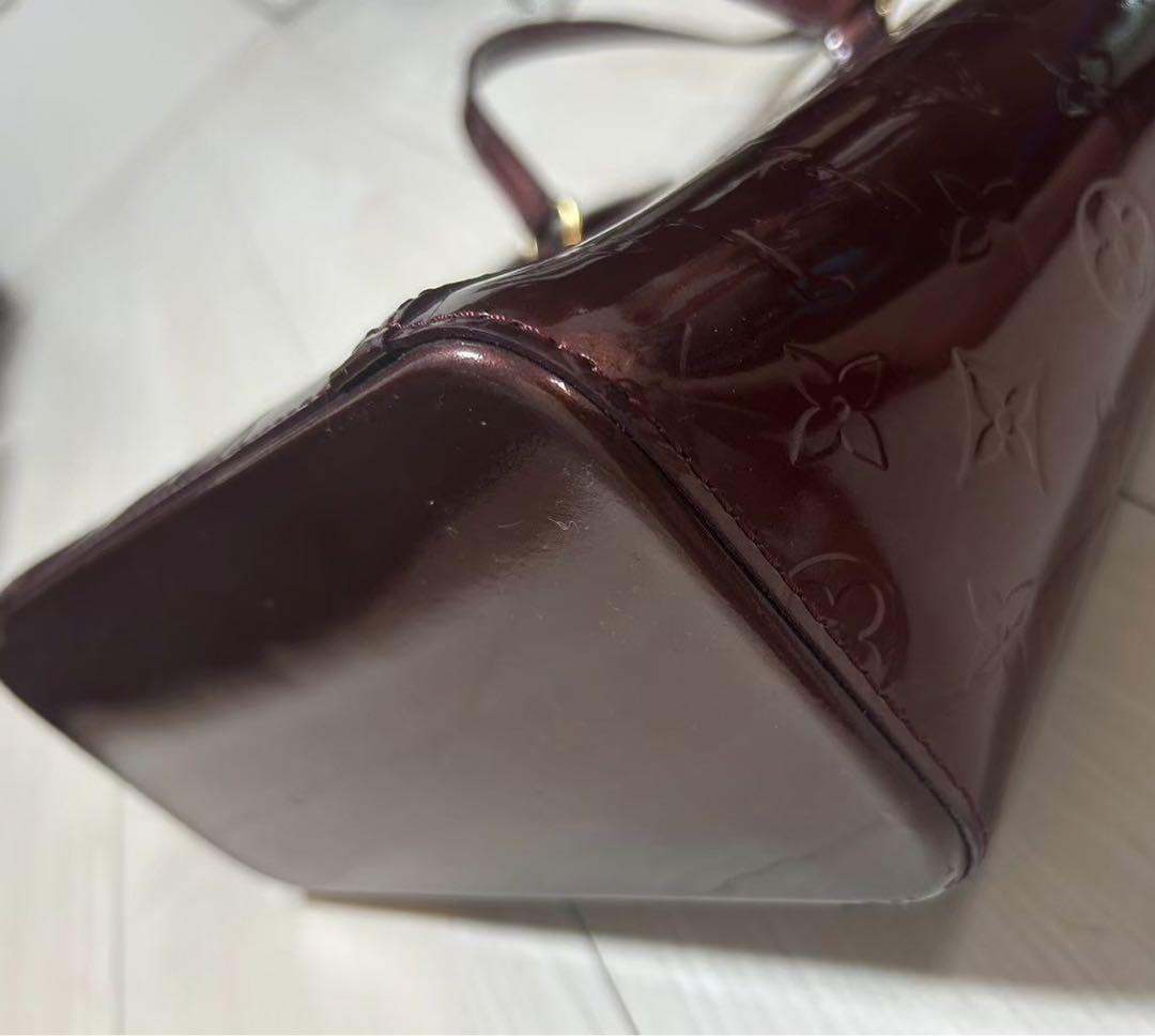 美品LV ヴィトンアヴァロンMM ヴェルニ アマラント紫 エナメル