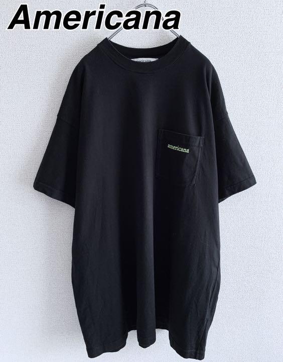 AMERICANA アメリカーナ　半袖Tシャツ　黒　ブラック　ビッグロゴ