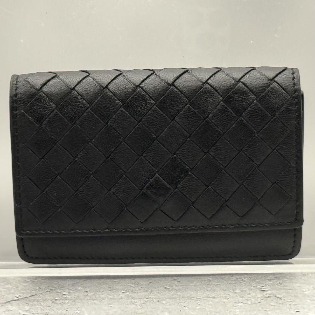 [美品]ボッテガヴェネタ　名刺入れ　黒 Bottega Veneta ボッテガヴェネタ 名刺入れ カードケース 黒