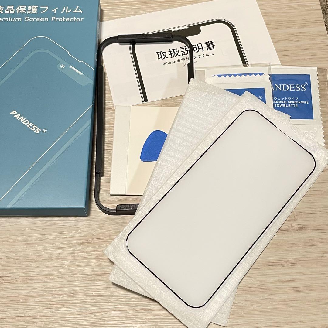 2枚　DXFAU ガラスフィルム iPhone 14Pro高精細 全面保護