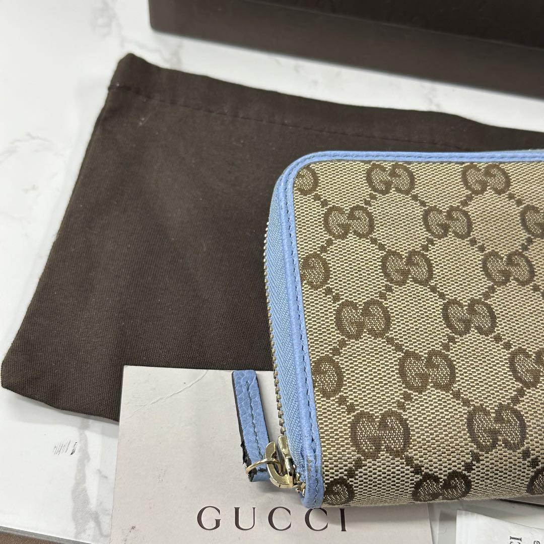 新品同様‼️ グッチ GUCCI 財布 長財布 GGキャンバス ラウンド