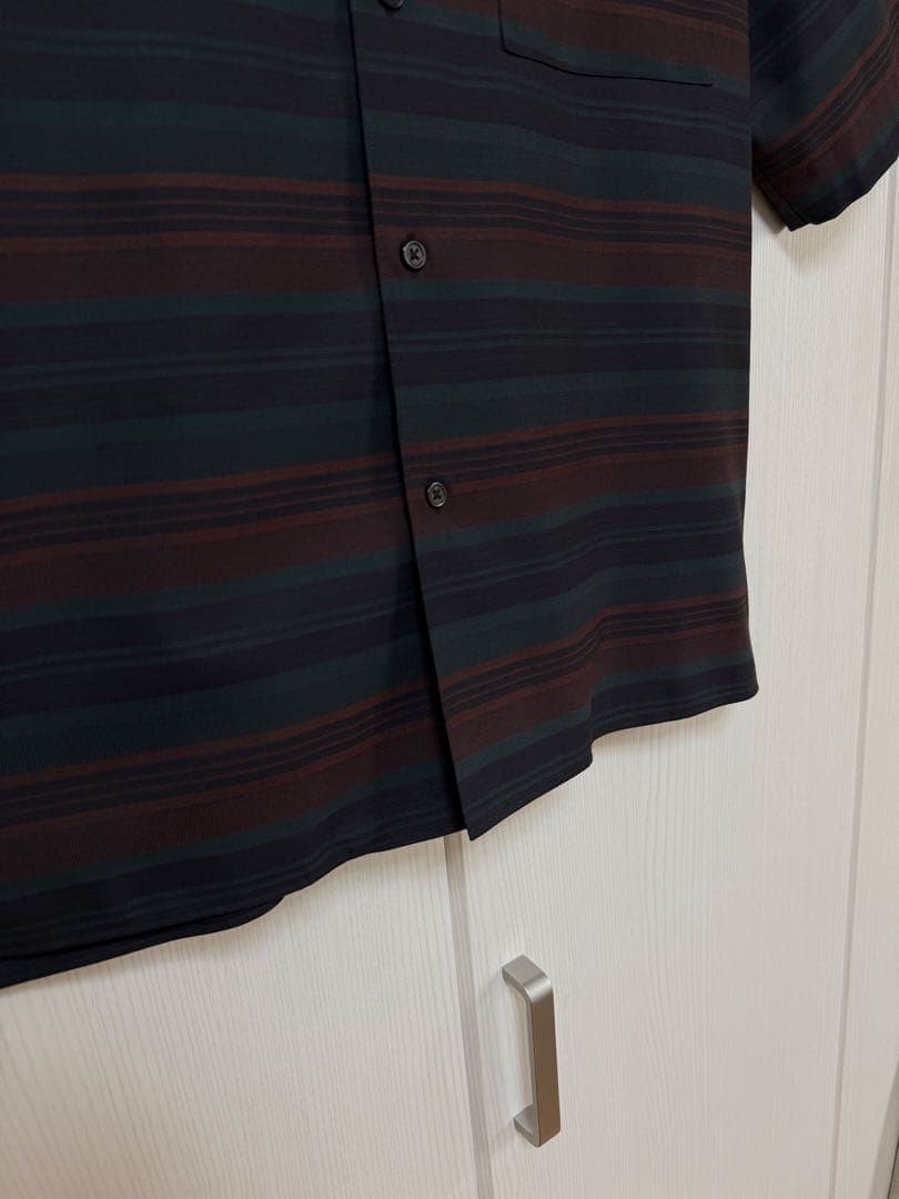 AURALEE オーラリー 半袖シャツ グリーン × ブラウン サイズ5 超美品