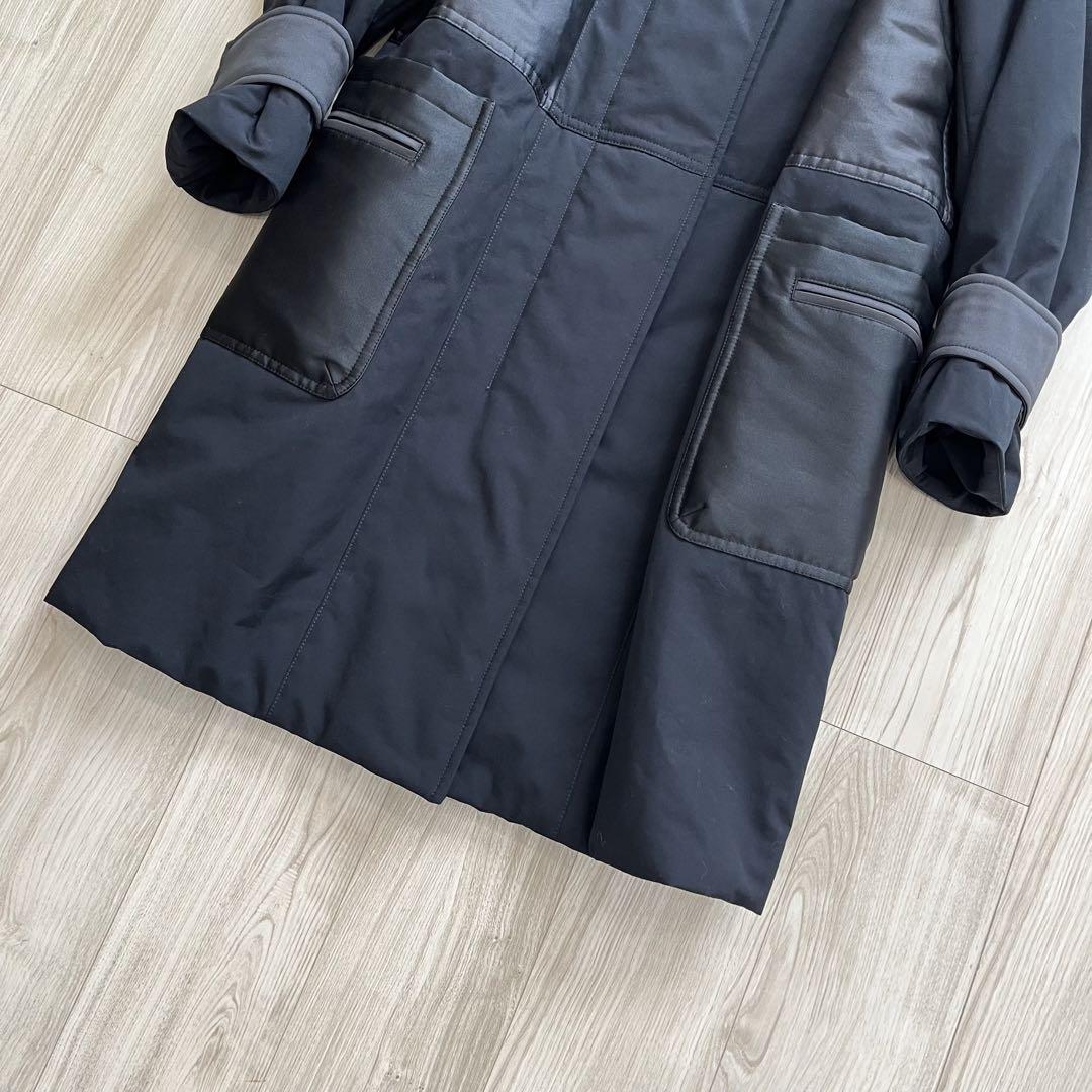 美品】シクラス ダウンコート ネイビー 34 M相当 異素材切替 日本製