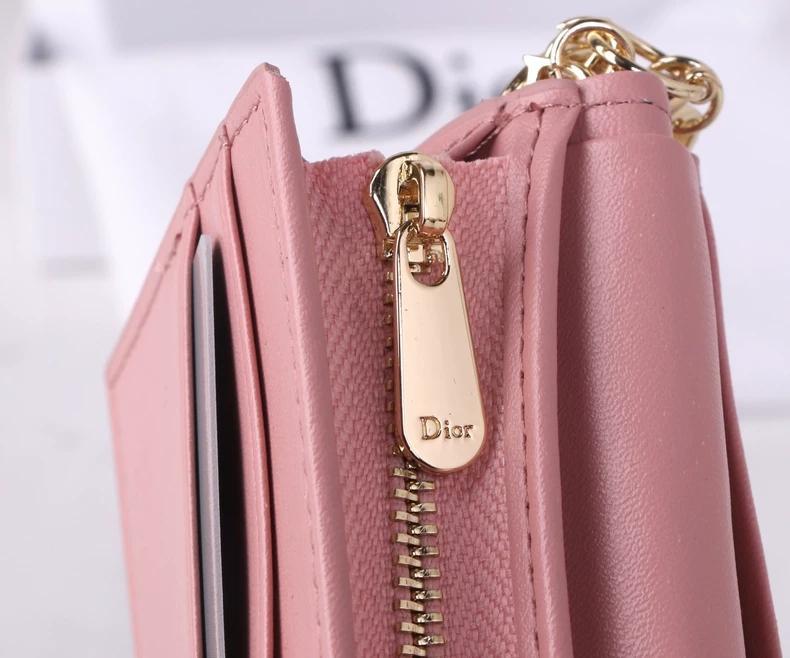 Dior ピンク キルティング 二つ折り財布 - メルカリ