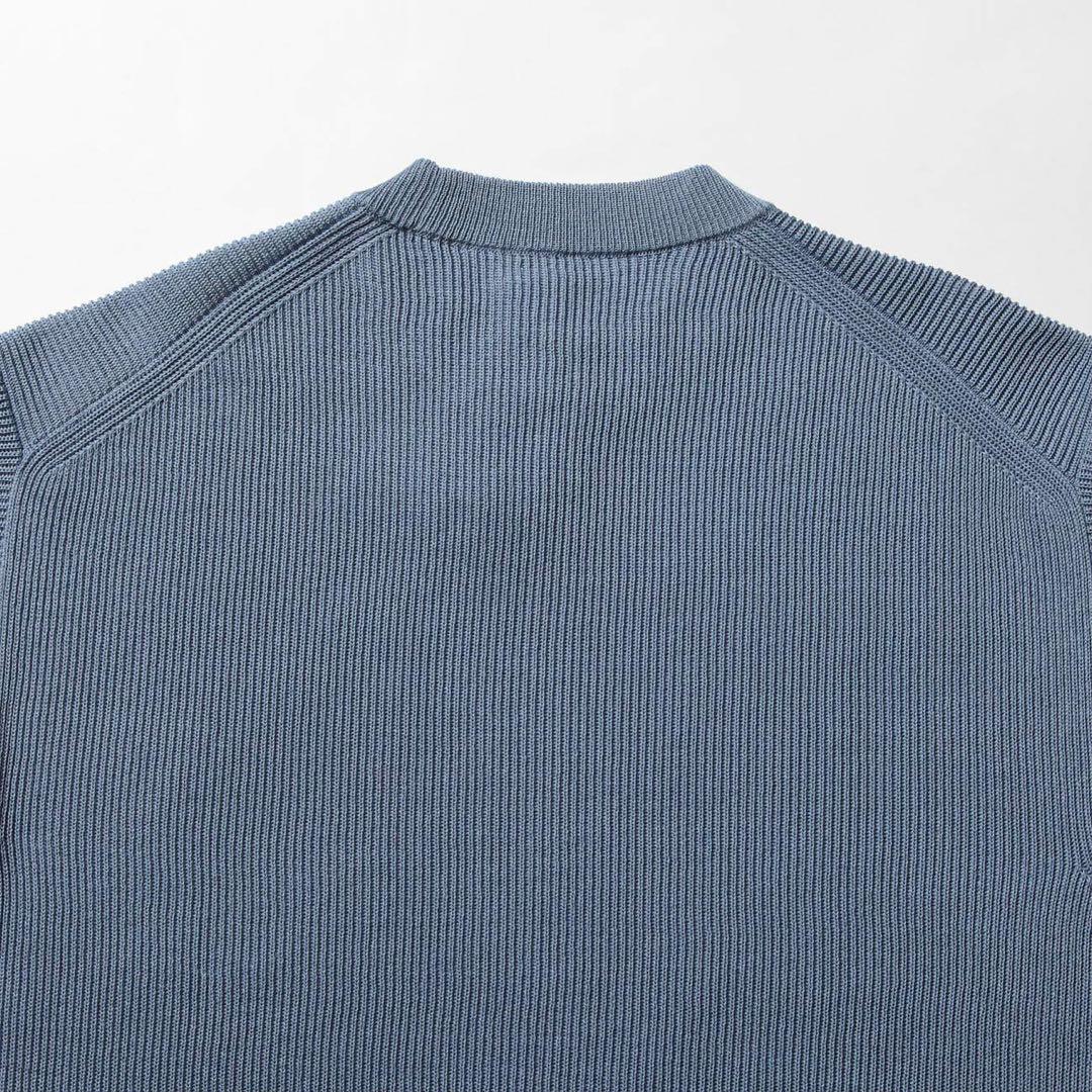 トップス AURALEE FLAT YARN RIB KNIT P/O - Blue