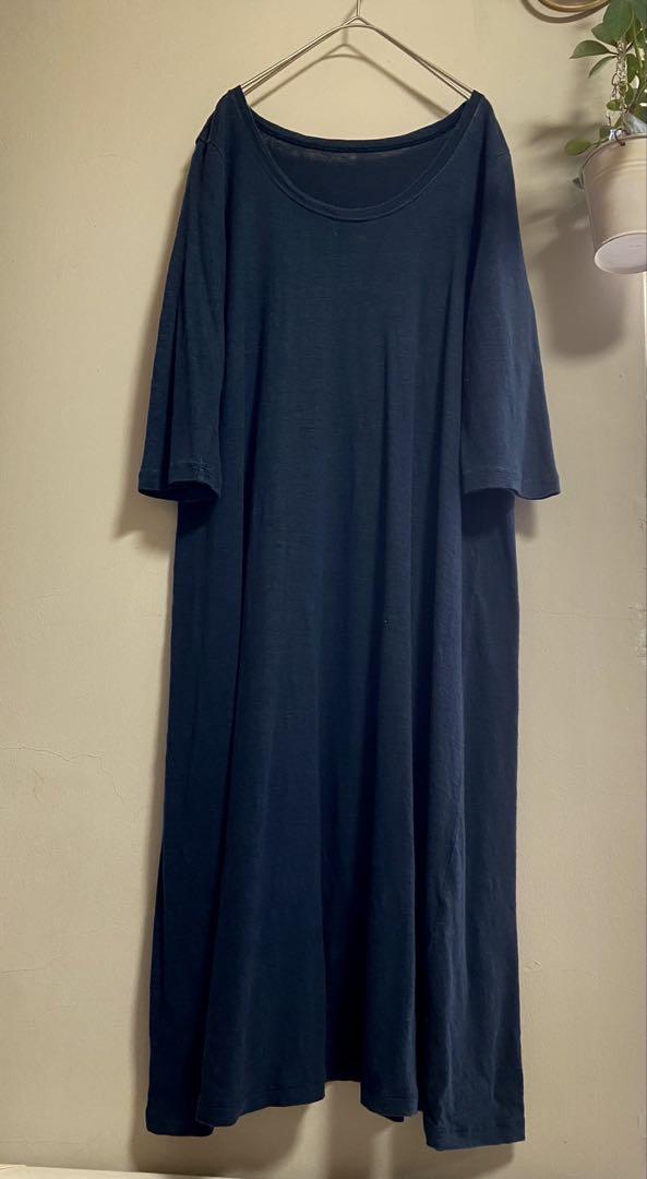 nest Robe リネン　カットソーワンピース　ゆったり　ロングワンピース