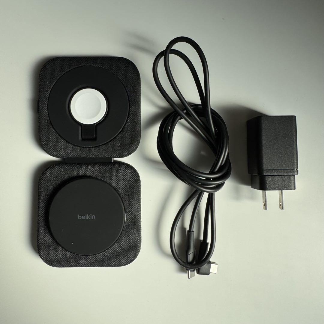 Belkin Apple公認 2-in-1 Qi2ワイヤレス充電ポータブルパッド 10,000円