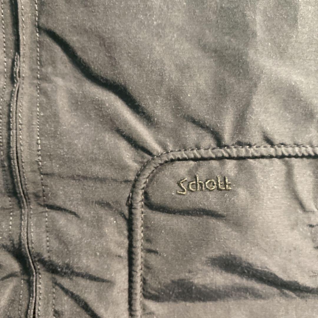 【爆売りセール開催中！】 Schott】ジップアップジャケット 赤タグ 黒 古着used 6TAS1 ジャケット・アウター