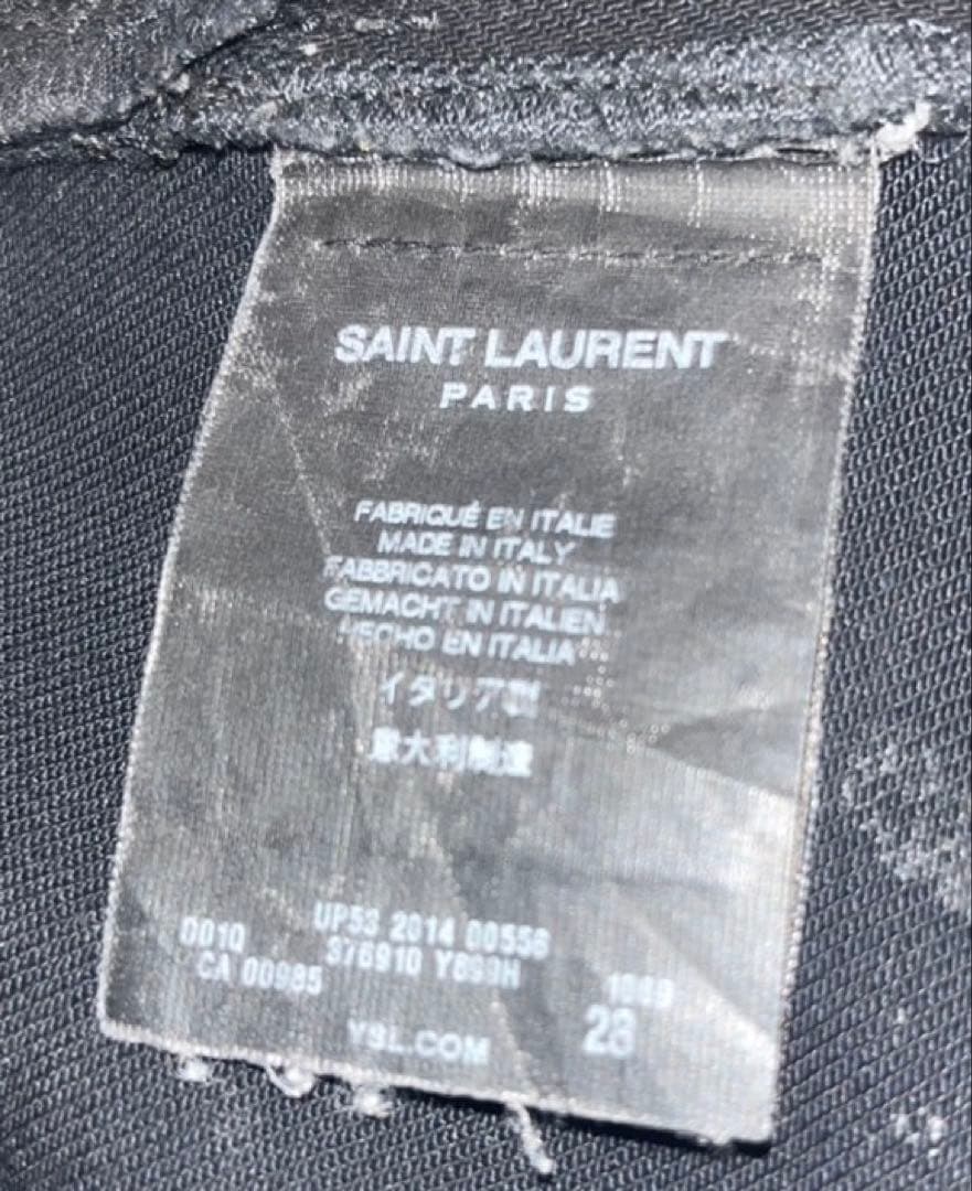 h*e様 サンローラン Saint Laurent ブラックコーティングデニム h*e様 サンローラン Saint Laurent ブラックコーティングデニム