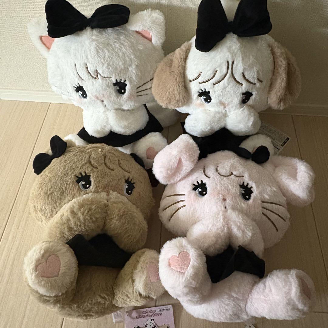 mikko characters BLACK RIBBON BIGぬいぐるみ 3 mikko characters BLACK RIBBON BIGぬいぐるみ 3 - メルカリ