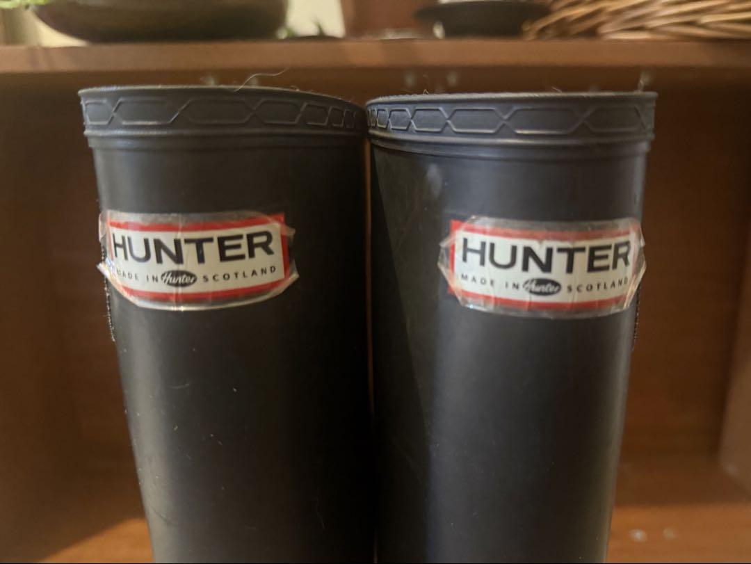 US8 HUNTER ブラック ハンター ロングブーツ バックル付き 長靴
