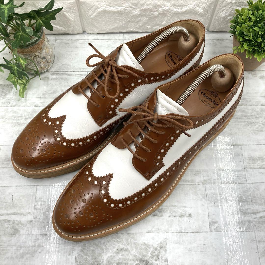 美品】チャーチ ウィングチップ メダリオン ドレスシューズ 41