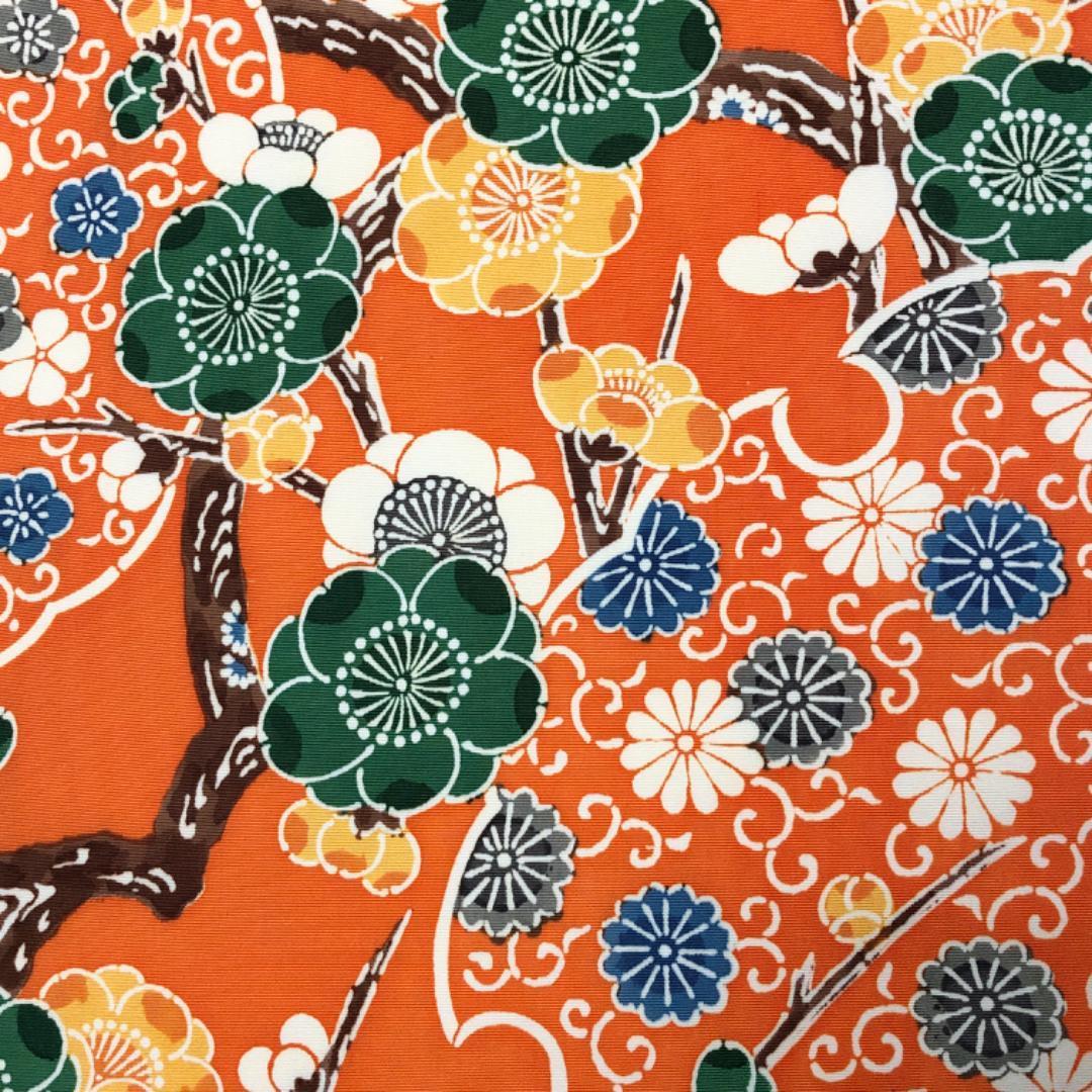 7303 未使用に近い【塩瀬の帯】【手描きの帯】【名古屋帯】 花