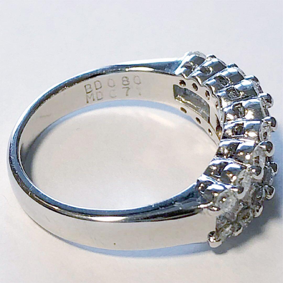 天然ダイヤモンド ハーフエタニティリング【D1.51ct、Pt900】 - メルカリ 天然ダイヤモンド ハーフエタニティリング【D1.51ct、Pt900】 - メルカリ