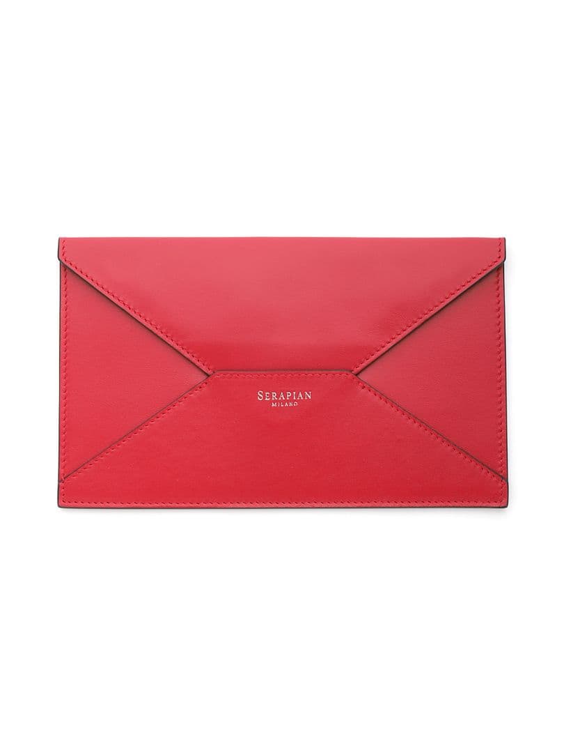 SERAPIAN MILANO 赤 レザー フラグメントケースセラピアン ポーチ