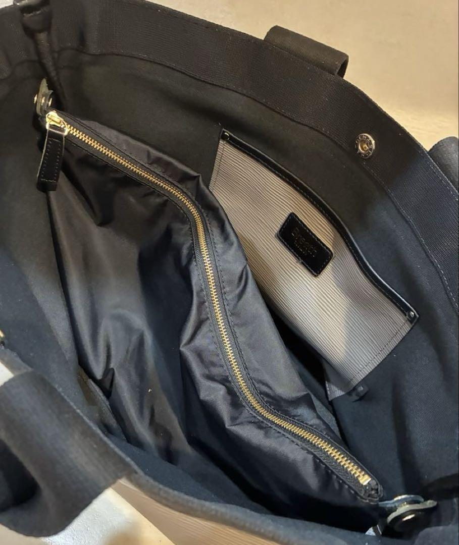 【美品】TOPKAPI リプル　ネオレザー　トートバッグ　A4