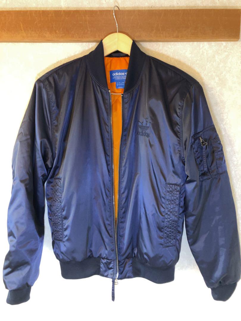 美品　アディダス adidas MA-1 ブルー　サイズS