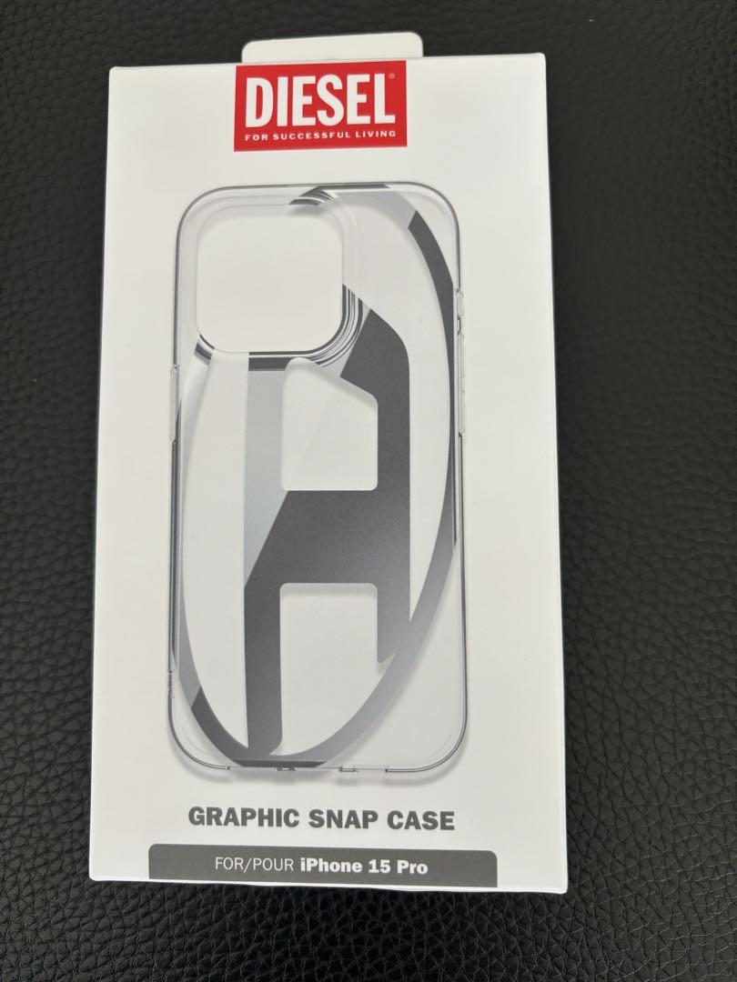 DIESEL iPhone15proケース Dロゴ クリアケース