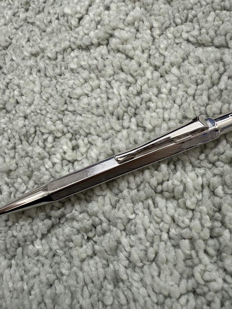 【美品】カランダッシュ　ボールペン　シェブロン　シルバーxs
