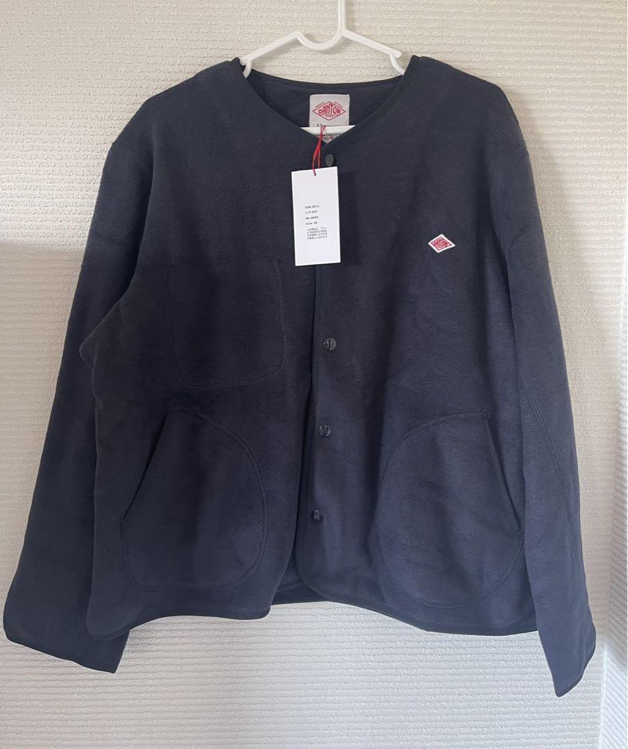 ○新品DANTON ダントン メンズ ノーカラー フリース ジャケット