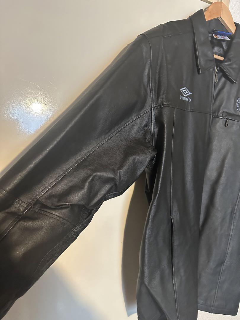 超激レア‼︎umbro 90s マンチェスターユナイテッド　レザーハーフジャケット