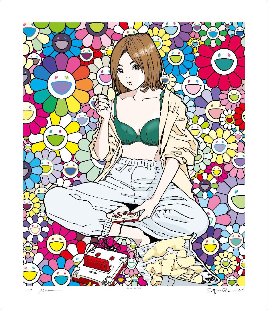 村上隆　エディションサイン入り版画「入学式」ED100 カイカイキキ - 村上隆 エディションサイン入り版画「入学式