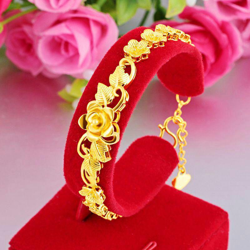 低価即納 24k レディース 梅の花 ブレスレット ゴールド 999 本物590 1ytYz-m20773671932 通販NEW