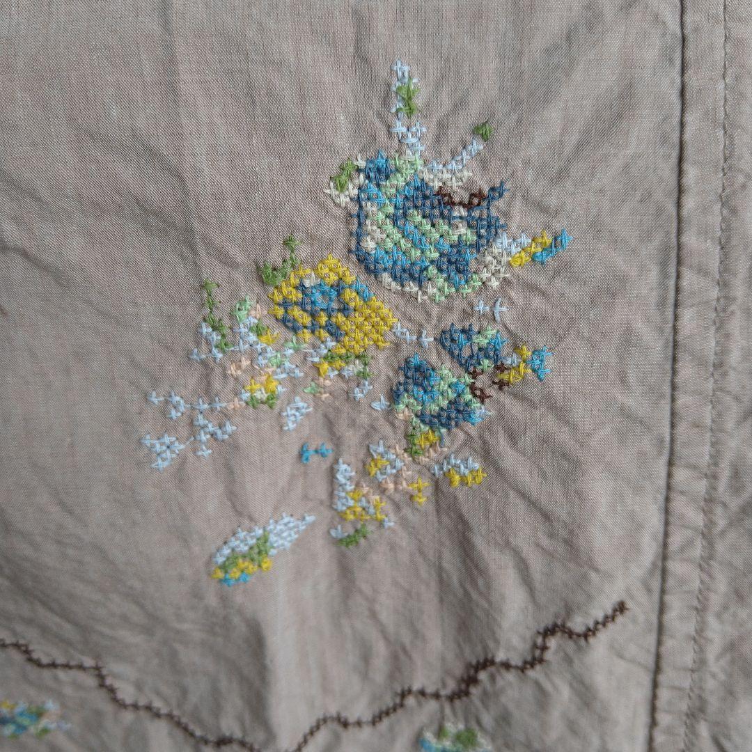 新品　Badou-R 45rpm　クロスステッチ　刺繍　スカート　日本製　レア