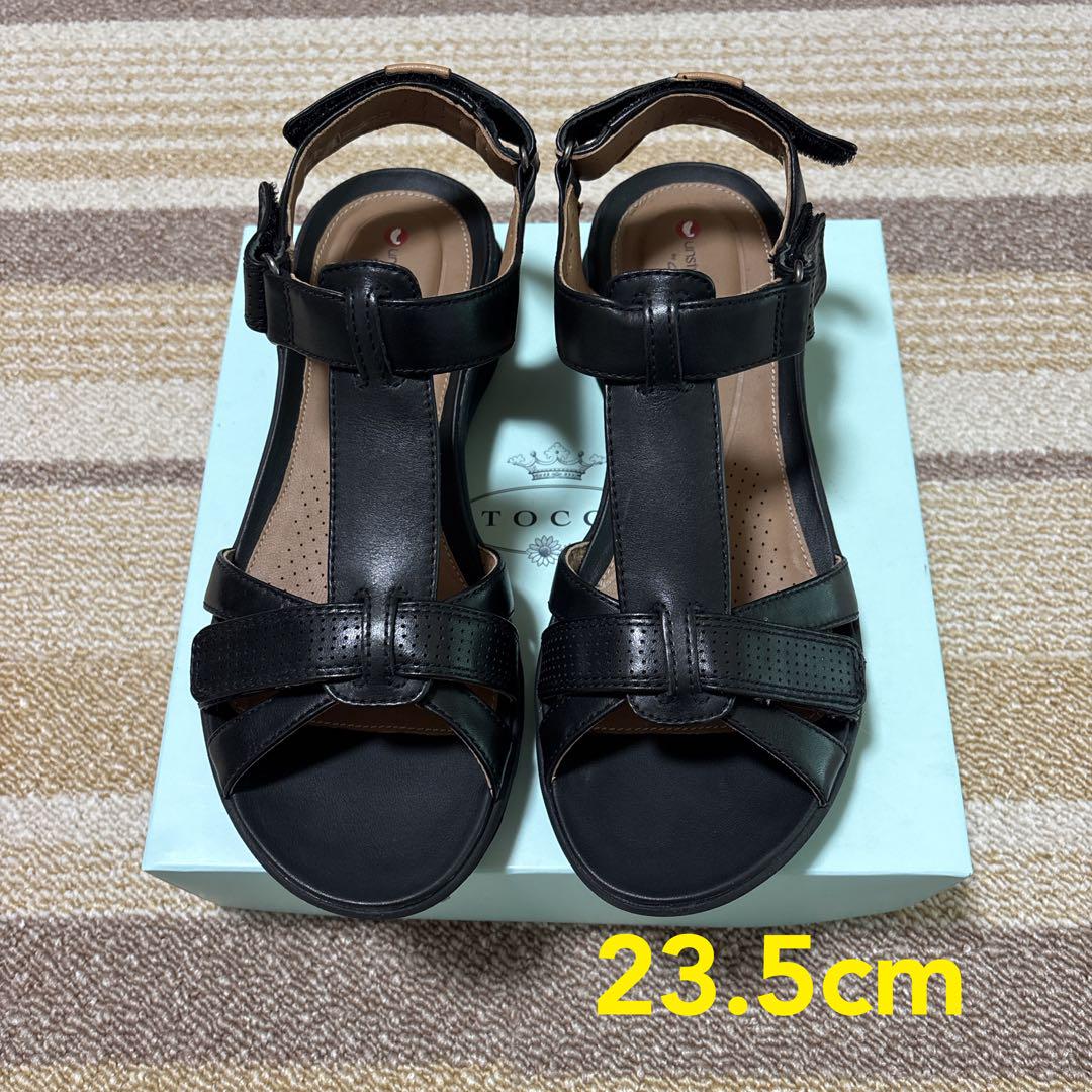 【美品】クラークス フラットサンダル 23.5cm