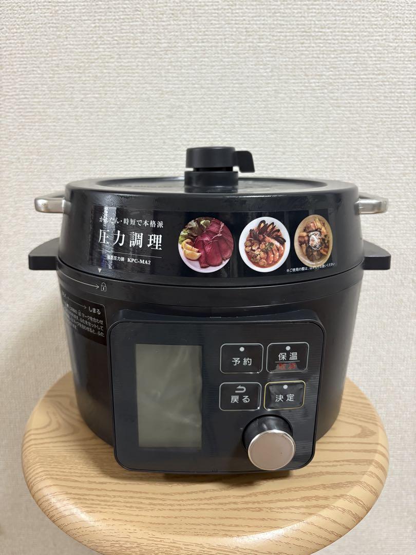 【美品】IRIS OHYAMA 電気圧力鍋 KPC-MA2 2.2L ブラック