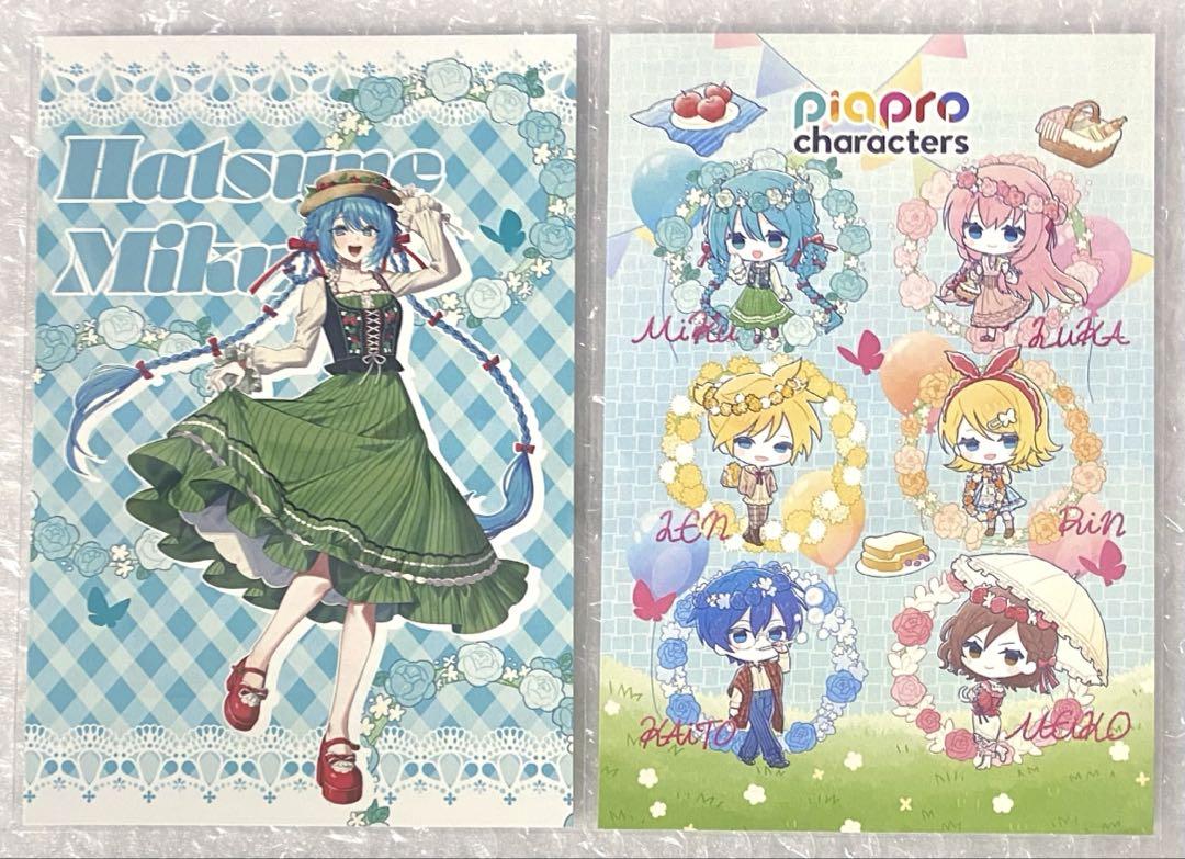 初音ミク ピアプロ アクスタ 缶バッジ ポストカード ペンキver セット 初音ミク ピクニック ピアプロキャラクターズ 缶バッジ ポスト
