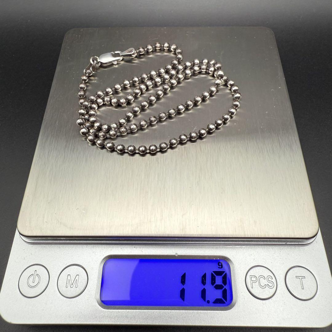 ●【美品】SILVER925 ボールチェーン 3.0mm幅 45cm