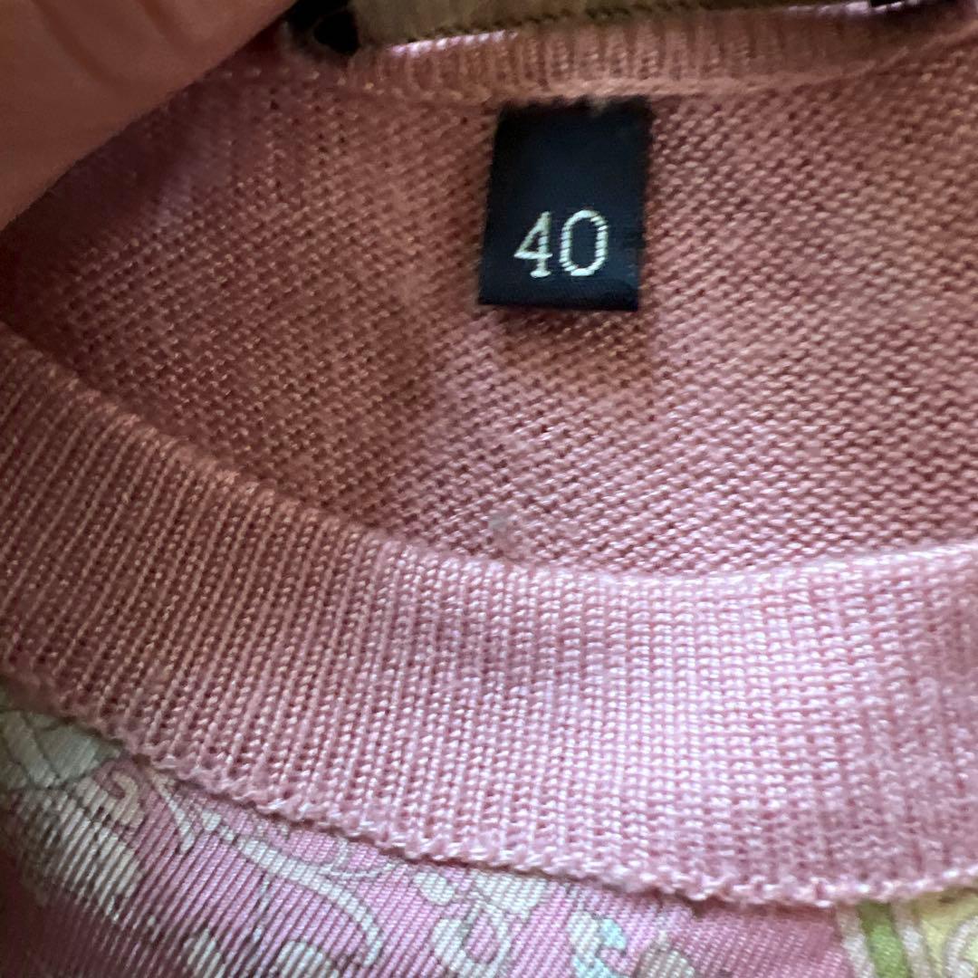 ETRO ピンク クロップドTシャツ 40