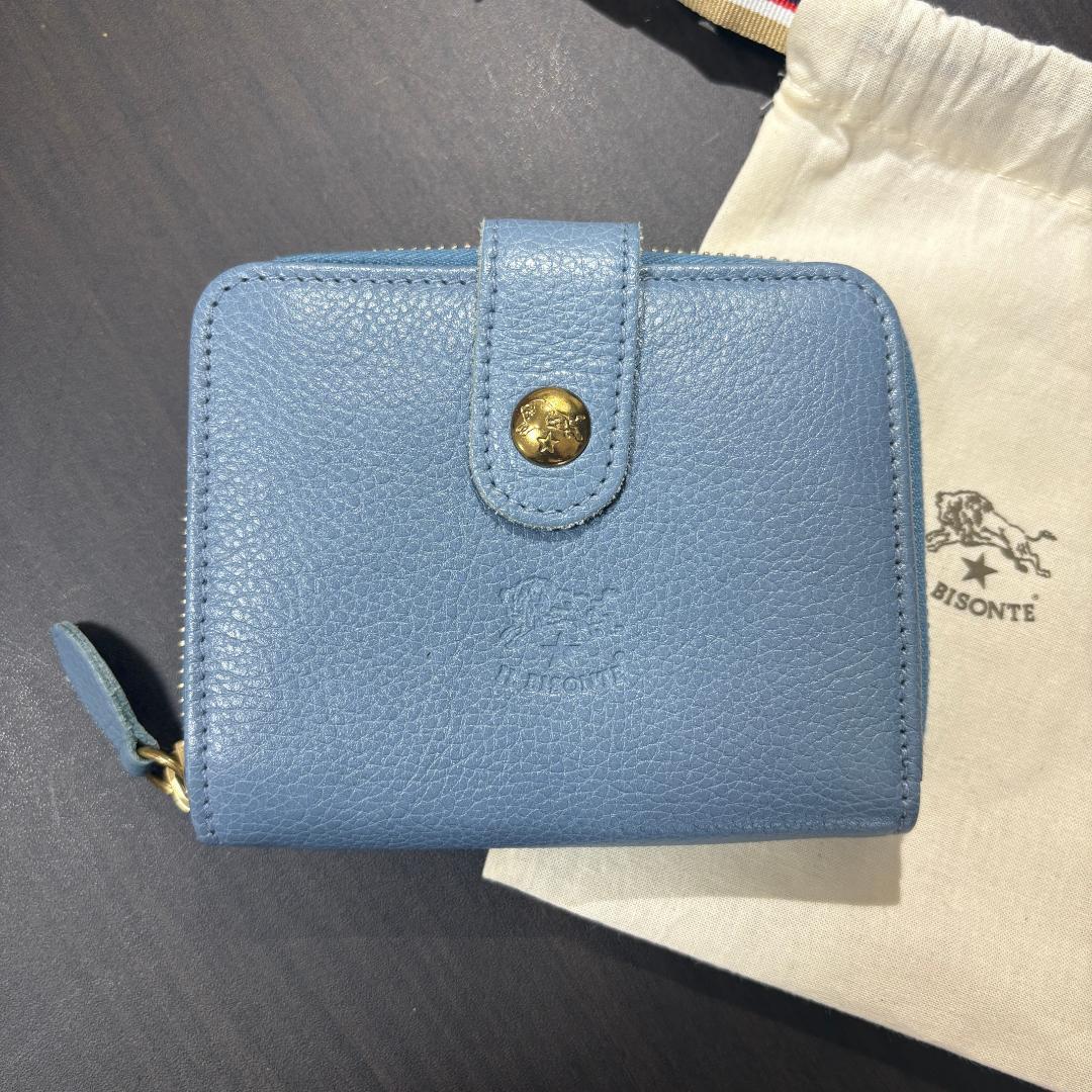 【新品未使用】イルビゾンテ ファスナー 財布 ブルーグレー