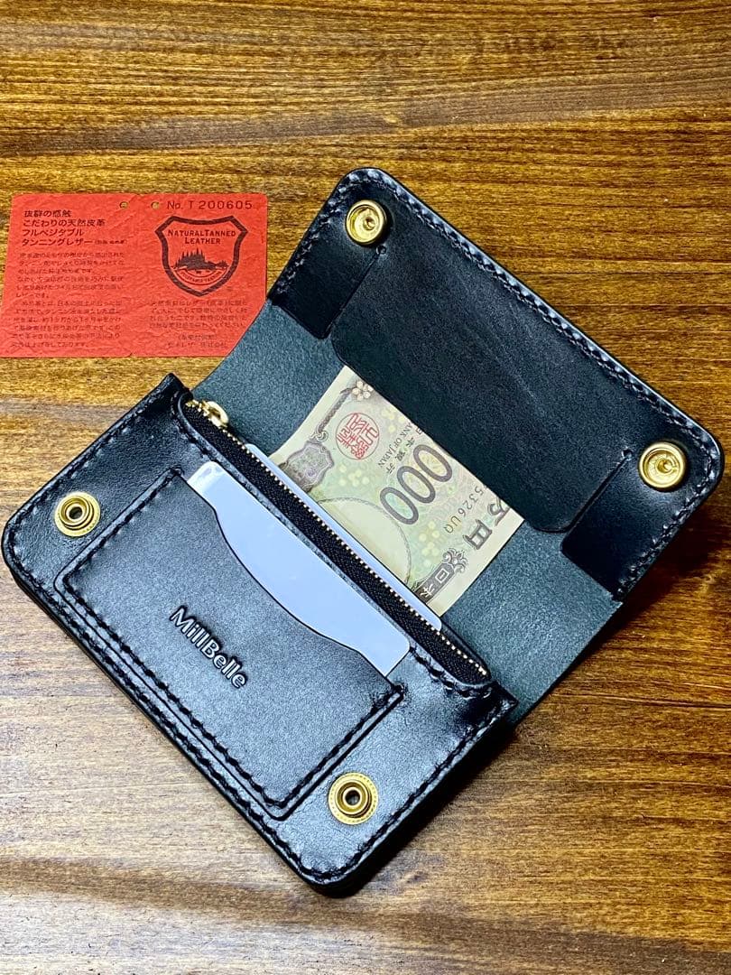 【トラッカーウォレット ミドル】栃木レザー/本革/革財布/カスタム/アポロ