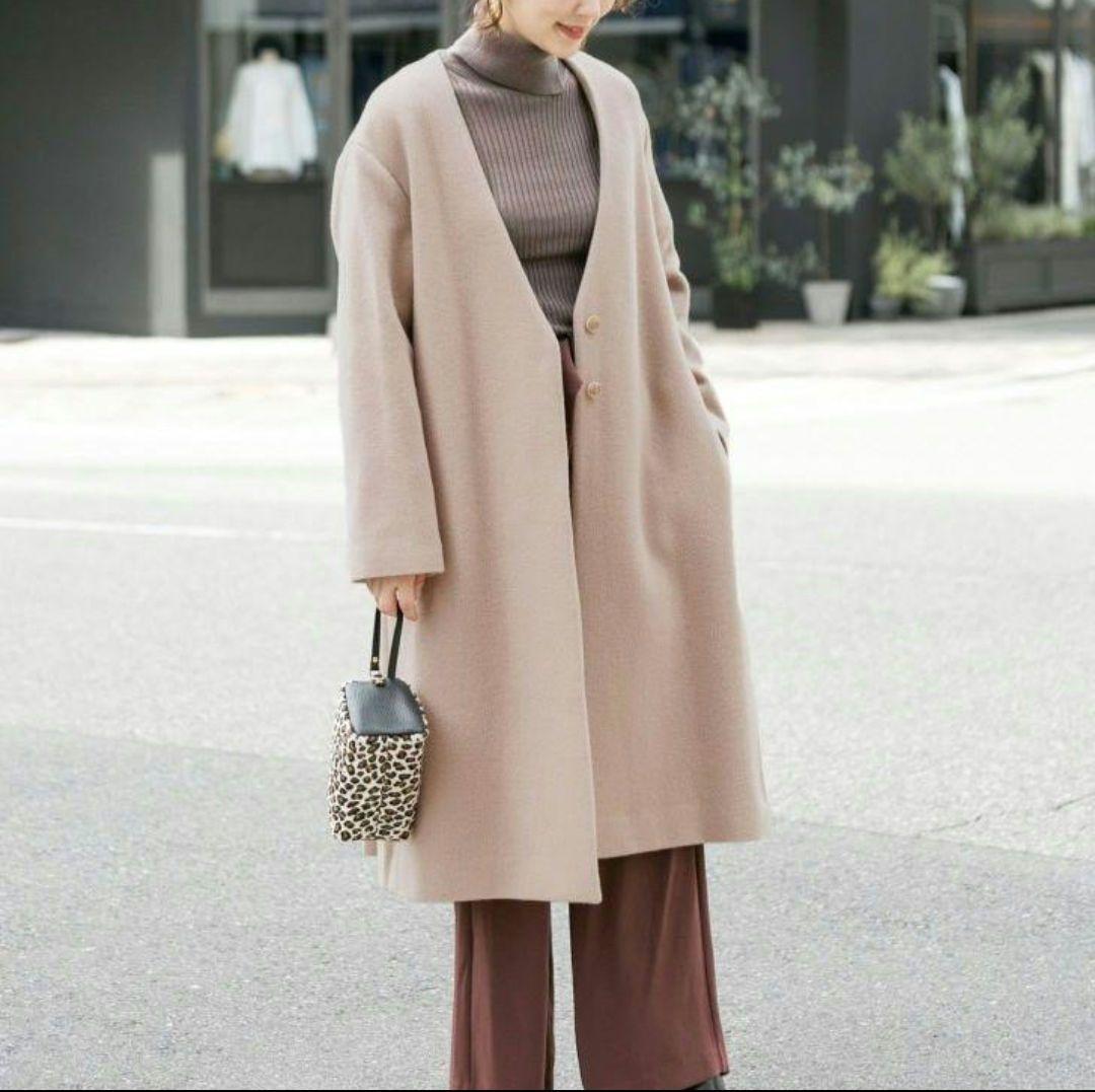 URBAN RESEARCH ROSSO バックプリーツVネックコート