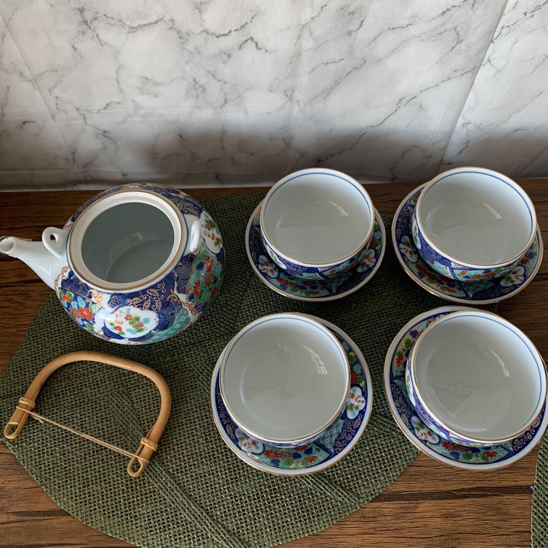 気質アップ 肥前焼 茶器揃いセット（急須・湯呑み4客・受け皿付き） - メルカリ 工芸品