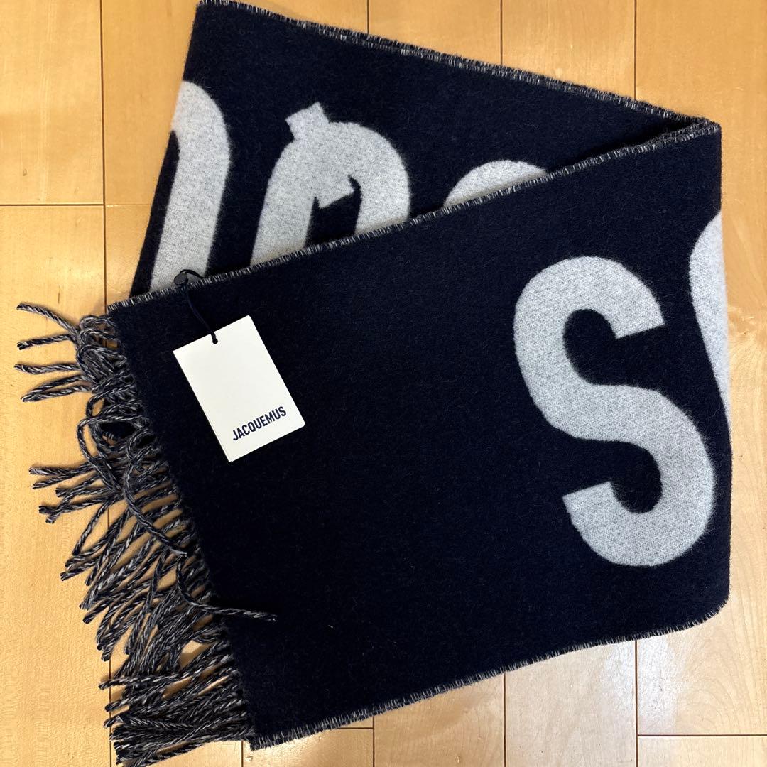 jacquemus スカーフ マフラー ネイビー jacquemus スカーフ マフラー ネイビー