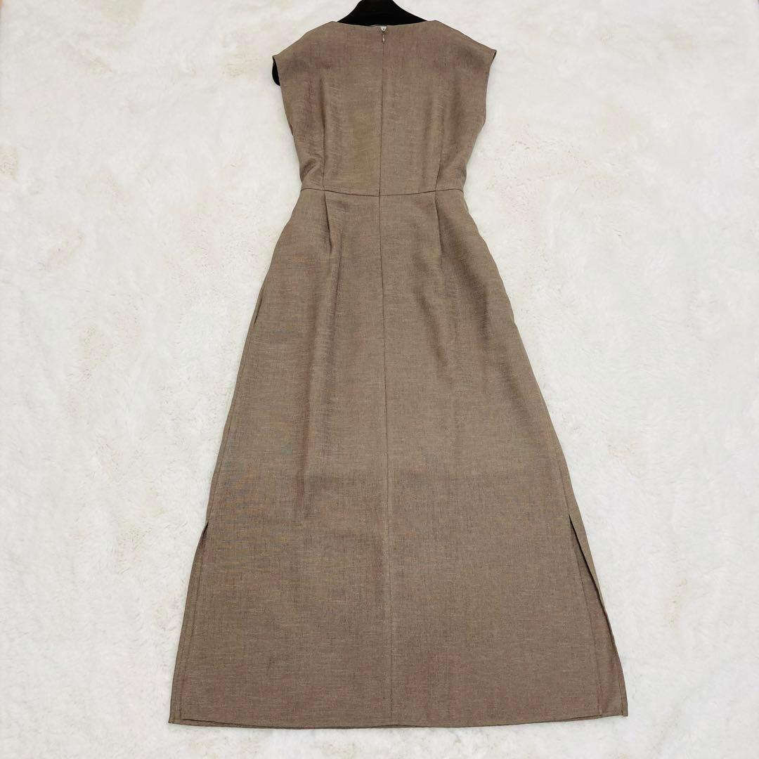 極美品】 アルアバイル リネンオックスカシュクールマキシワンピ