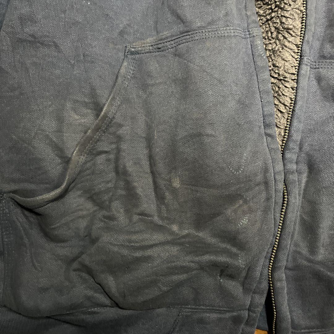 Carhartt ダークブルー ジップアップパーカー